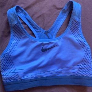 Nike Blue Racerback Medium Support Sports Bra